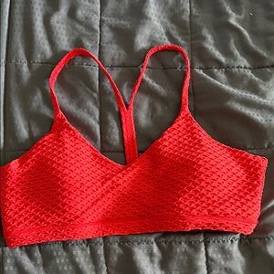 Constantly Varied Gear Red Textured Bralette